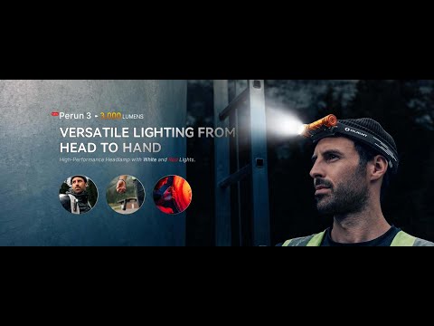 Olight Perun 3 Headlamp 3000 Lumens White Light and Red Light