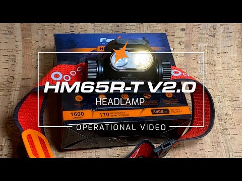 Fenix HM65R-T V2.0 Headlamp Operational Demonstration Video