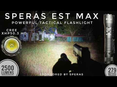 SPERAS EST MAX - Dual-Switch Tactical Flashlight 2500 lm, 279 meters