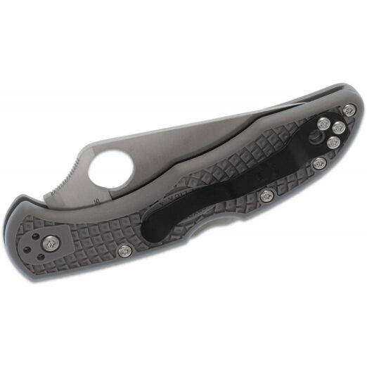 Spyderco Delica 4 Lightweight - Grey FRN with Flat Ground VG-10 Blade - C11FPGY