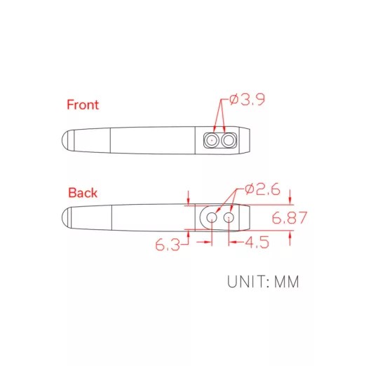 CIVIVI T002A Flamed Titanium Pocket Clips - Set of Two, No Screws Included