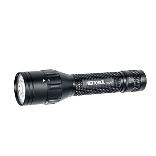 NEXTORCH P5UV Rechargeable Flashlight with Dual Light Sources - 800 Lumens White Light and 365nm UV Light