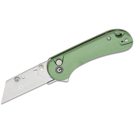 CIVIVI Elementum Utility, Green Aluminium, Button Lock, 2.26