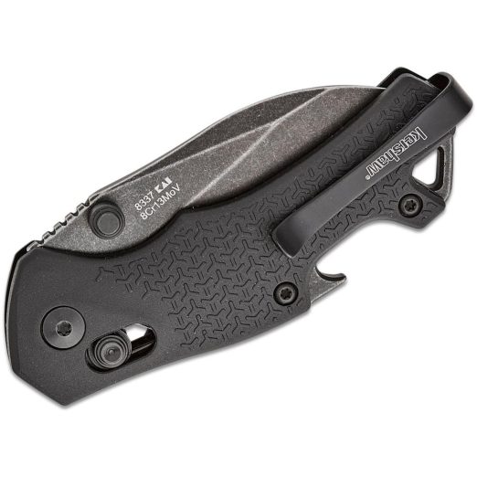 Kershaw Craze Multi-Function DuraLock KVT Folding Knife, 2.35″ BlackWash Reverse Tanto Blade, Black Glass Filled Nylon Handles - 8337