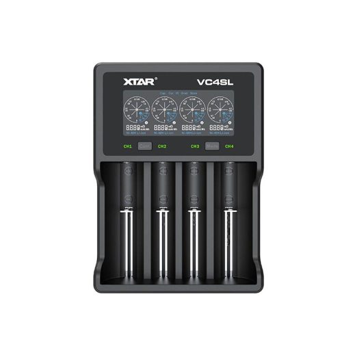 XTAR VC4SL Fast Charging 4-Bay Battery Charger and Analyser