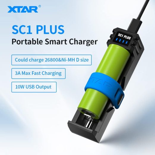 XTAR SC1 PLUS Single Bay Battery Charger and Power Bank