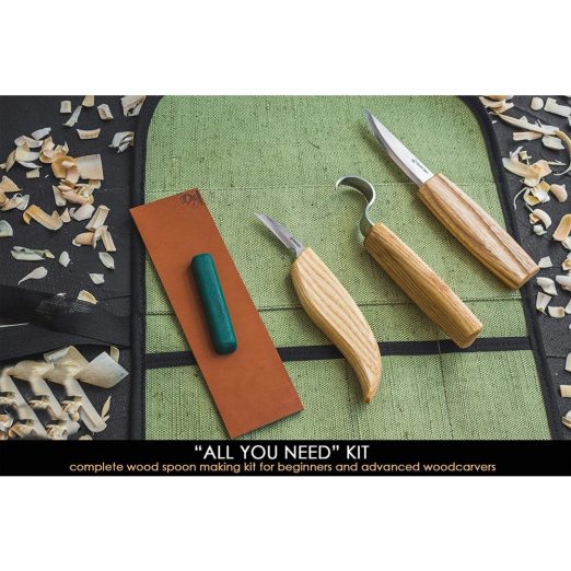 BeaverCraft Right-Handed Spoon Carving Kit with Detail Knife - S13