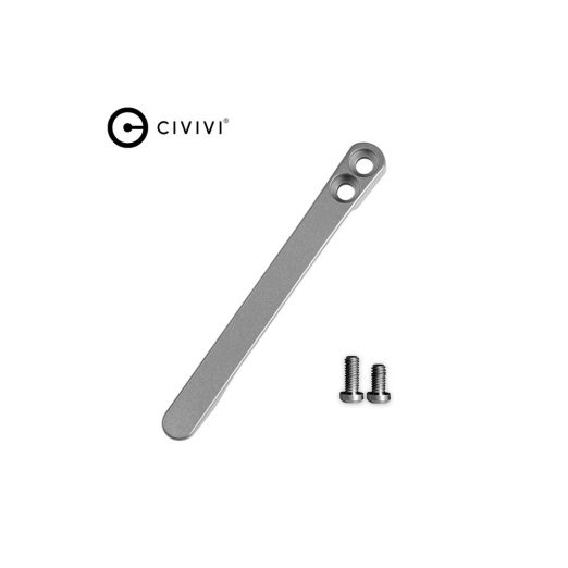 CIVIVI T003A Titanium Pocket Clip for Baby Banter Knife, with 2PCS Titanium Screws (Plain)