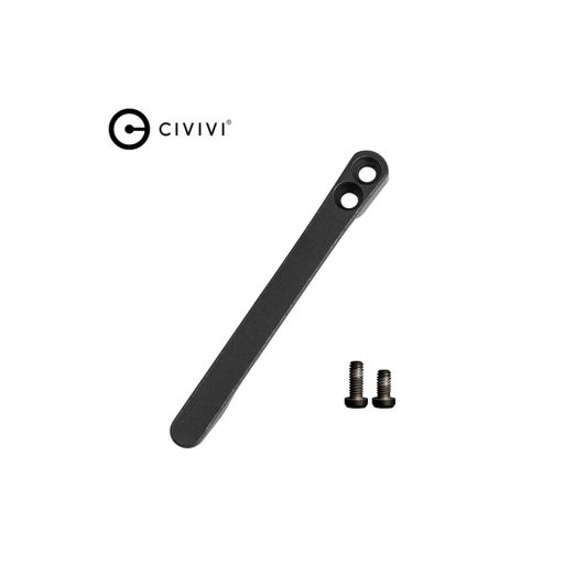 CIVIVI T003B Titanium Pocket Clip for Baby Banter Knife, with 2PCS Titanium Screws (Black)