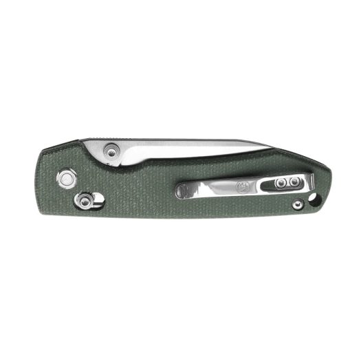 Vosteed Raccoon Crossbar Lock - 3.25’’ Satin 14C28N Blade, Green Micarta Handle - RCCB32VTMN