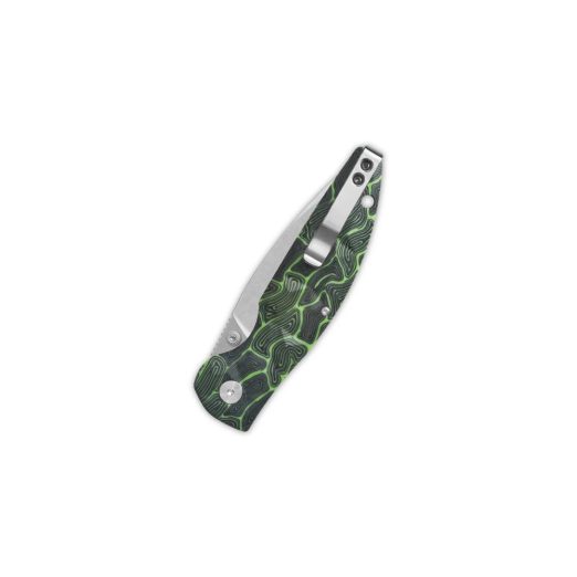 QSP Turtle Punk QS158-C1 - Black/Green G10 with Stonewashed 14C28N Tanto Blade