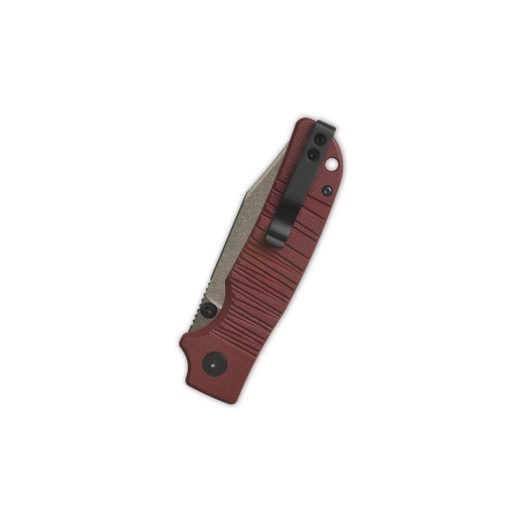 QSP Kali - Dark Red G10 with Champagne Ceramic Coated 14C28N Blade, QS159-A2