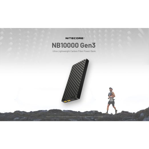 Nitecore NB10000 Gen3 Ultra Lightweight Carbon Fibre 10,000mAh Power Bank