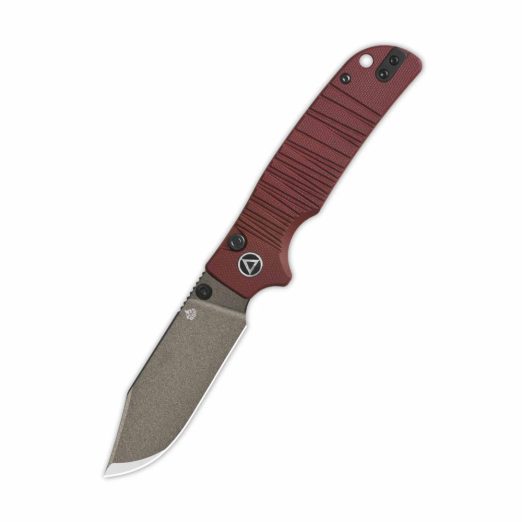 QSP Kali - Dark Red G10 with Champagne Ceramic Coated 14C28N Blade, QS159-A2