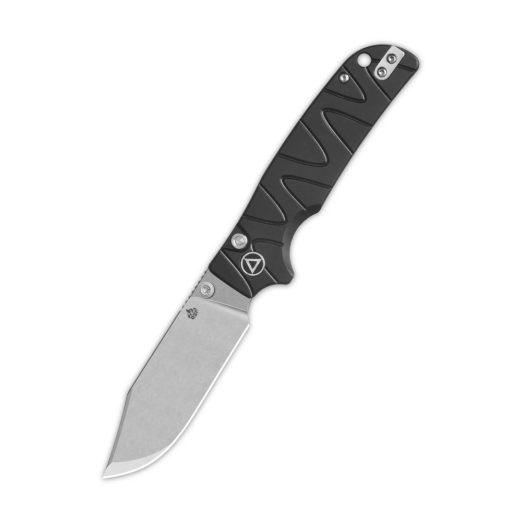 QSP Kali QS159-F1 - Black Aluminium Handle with Stonewashed 14C28N Blade