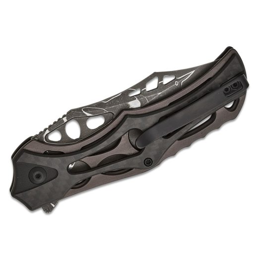 CIVIVI Biophase, Skeletonised Aluminium and Carbon Fibre Overlaid G10 Handles, Damascus Blade, C23083C-DS1