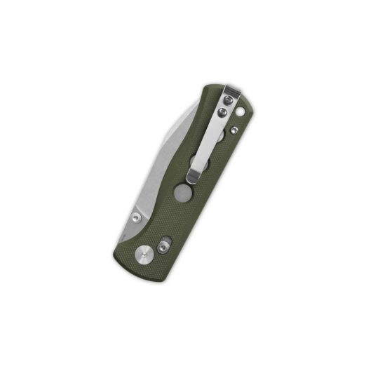 QSP Canary Glyde Lock - Olive Green G10 Handle with Stonewashed 14C28N Blade,  QS150GL-B1