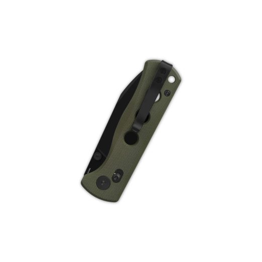 QSP Canary Glyde Lock - Olive Green G10 Handle with Black 14C28N Blade,  QS150GL-B2