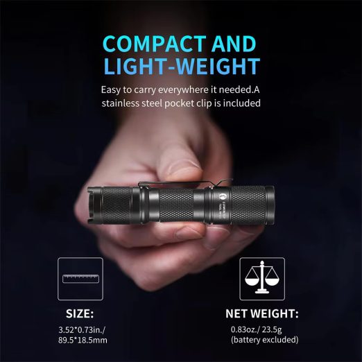 Lumintop TOOL AA 3.0 Pocket Light - Black (900 Lumens, 138 Metres)