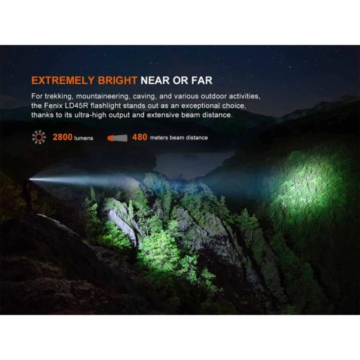 Fenix LD45R Rechargeable Focusable Searchlight (2800 Lumens, 480 Metres)