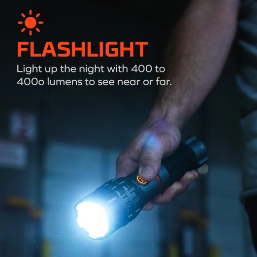 NEBO Slyde King 4K Rechargeable Zoomable Flashlight and Worklight (4000 Lumens, 350 Metres)