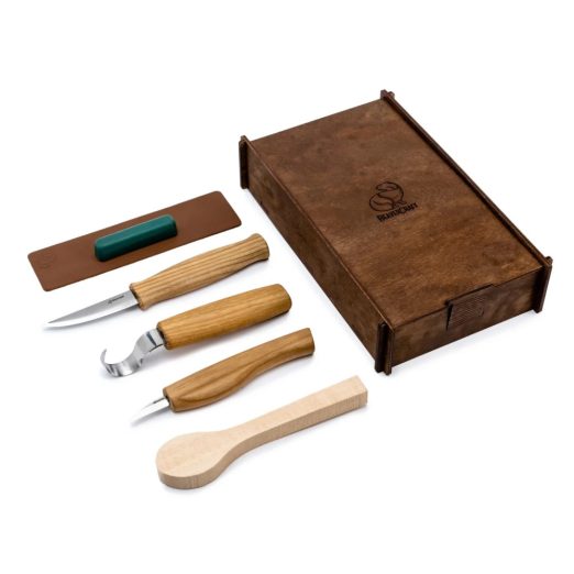 BeaverCraft Right-Handed Spoon Carving Set in Wooden Box - S13BOX